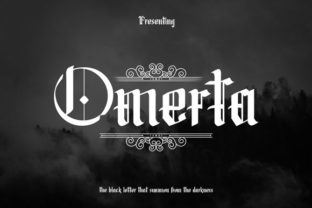 Omerta: A Bold Blackletter Font with Strategic Clarity