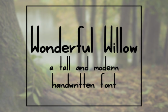 Wonderful Willow: A Tall, Skinny Font for Modern Visual Communication